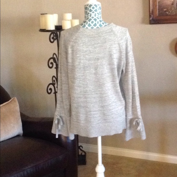 LOFT Grey sparkly sweater size L - Picture 4 of 8